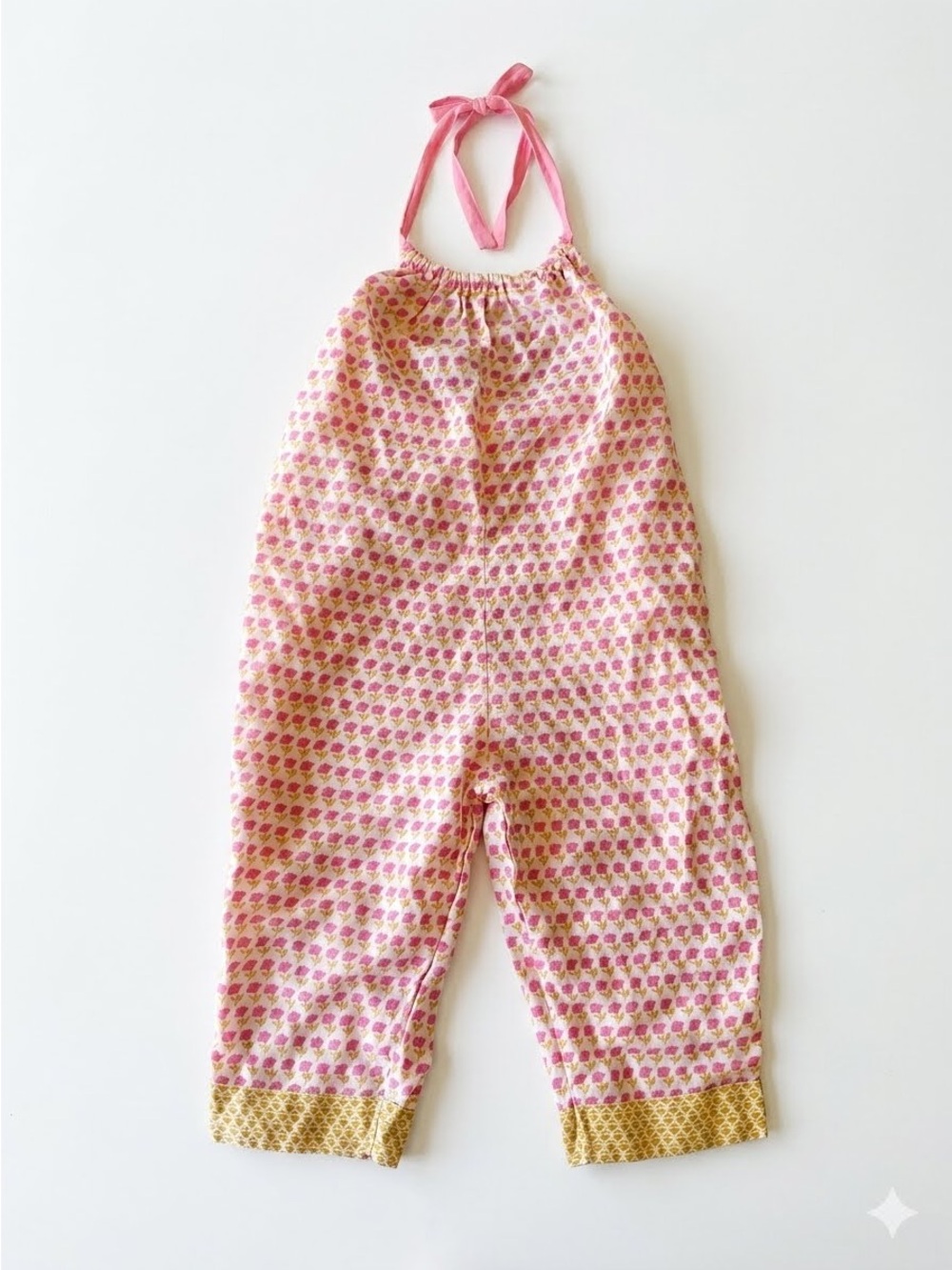 Pink Chicken Girl’s 12/18m Pink and Yellow Floral Romper